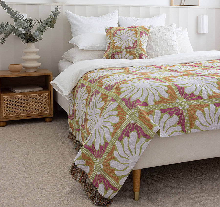 Zinnia 130x180cm Throw Rug Sorbet