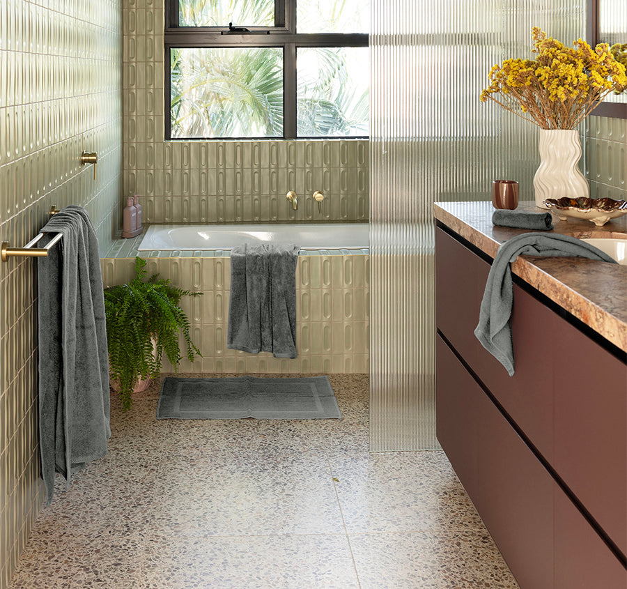 Chateau 800gsm Cotton Bath Mat Charcoal