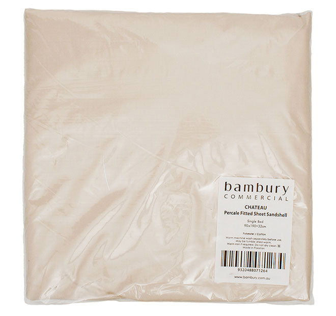 Chateau 210THC Polyester Cotton Sheet Range Mocha