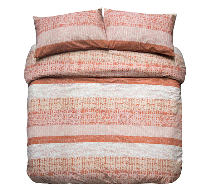 Darlington Quilt Cover Set Range Terracotta