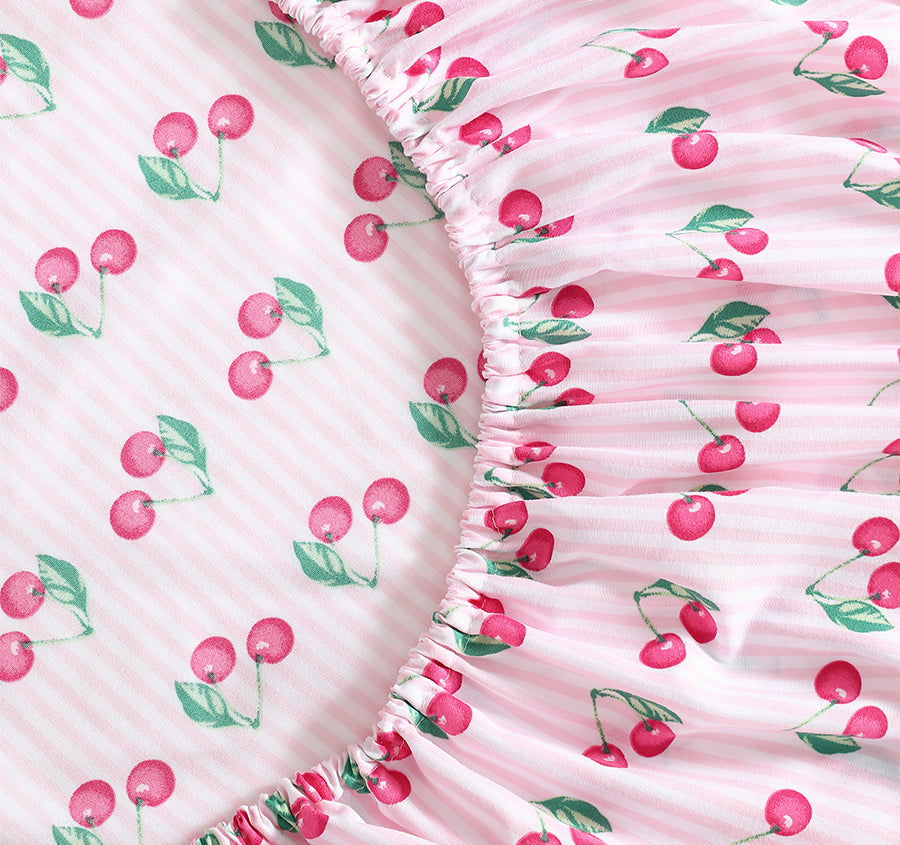 Cherry Stripe Sheet Set Range 