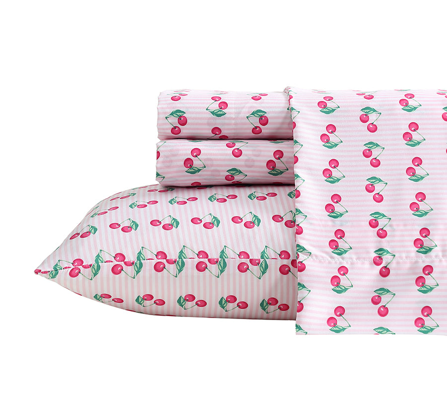 Cherry Stripe Sheet Set Range 