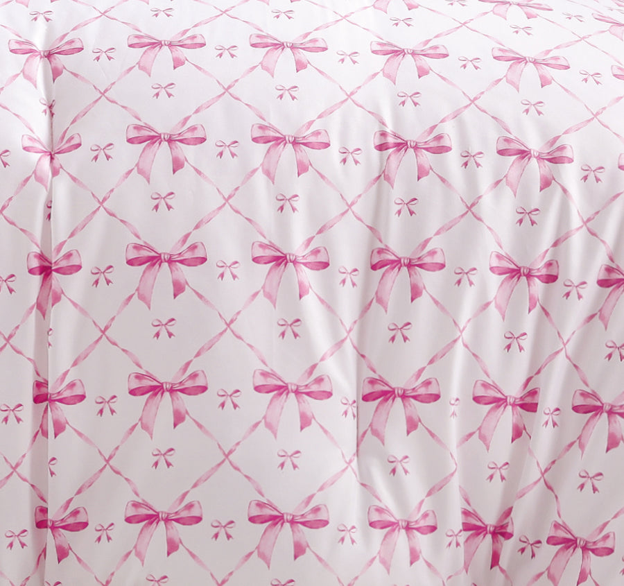 Festive Bow Trellis 8 Piece Bed In A Bag Comforter Set