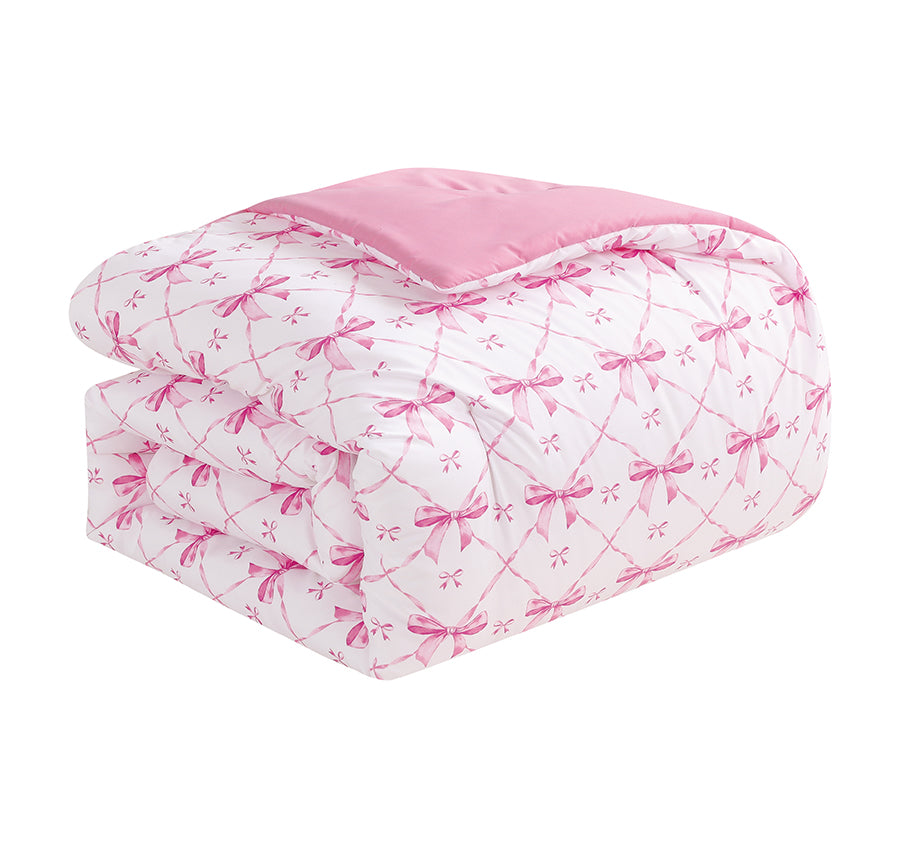 Festive Bow Trellis 8 Piece Bed In A Bag Comforter Set
