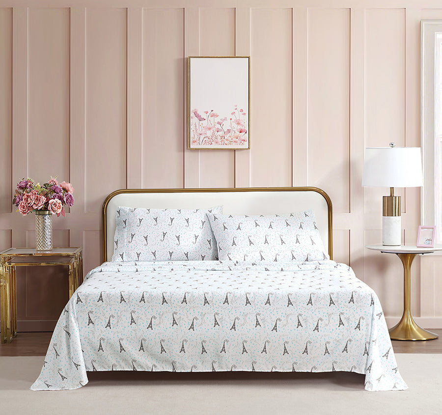 Je Taime Paris Sheet Set Range Blue