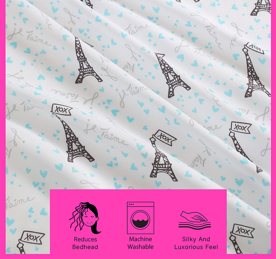 Je Taime Paris Sheet Set Range Blue