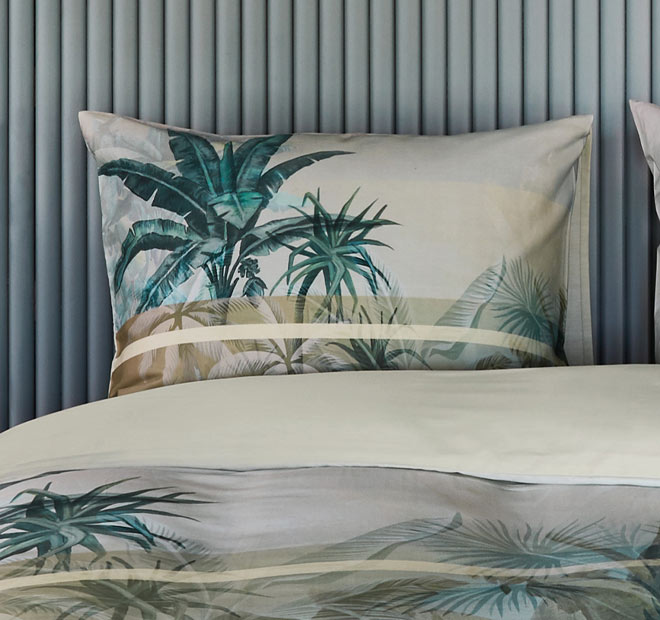 Canopy Quilt Cover Set Range Blue and Green