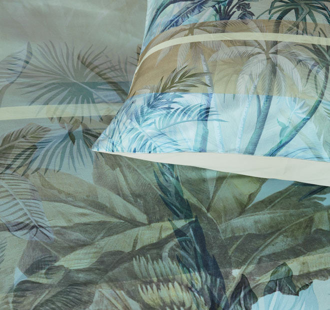 Canopy Quilt Cover Set Range Blue and Green