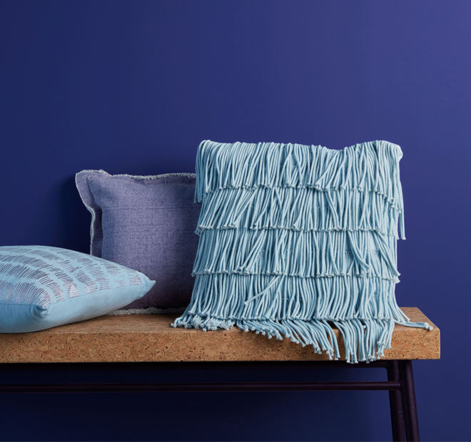 Flapper 40x40cm Filled Cushion Light Blue