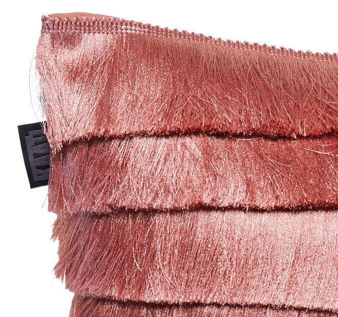 Fringy 40x40cm Filled Cushion Coral