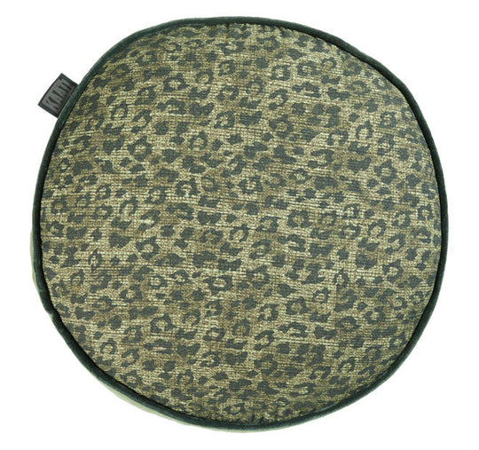 Pardus 40cm Round Cushion Green