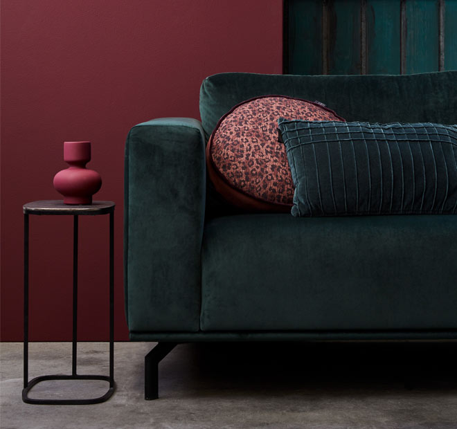 Pardus 40cm Round Cushion Red