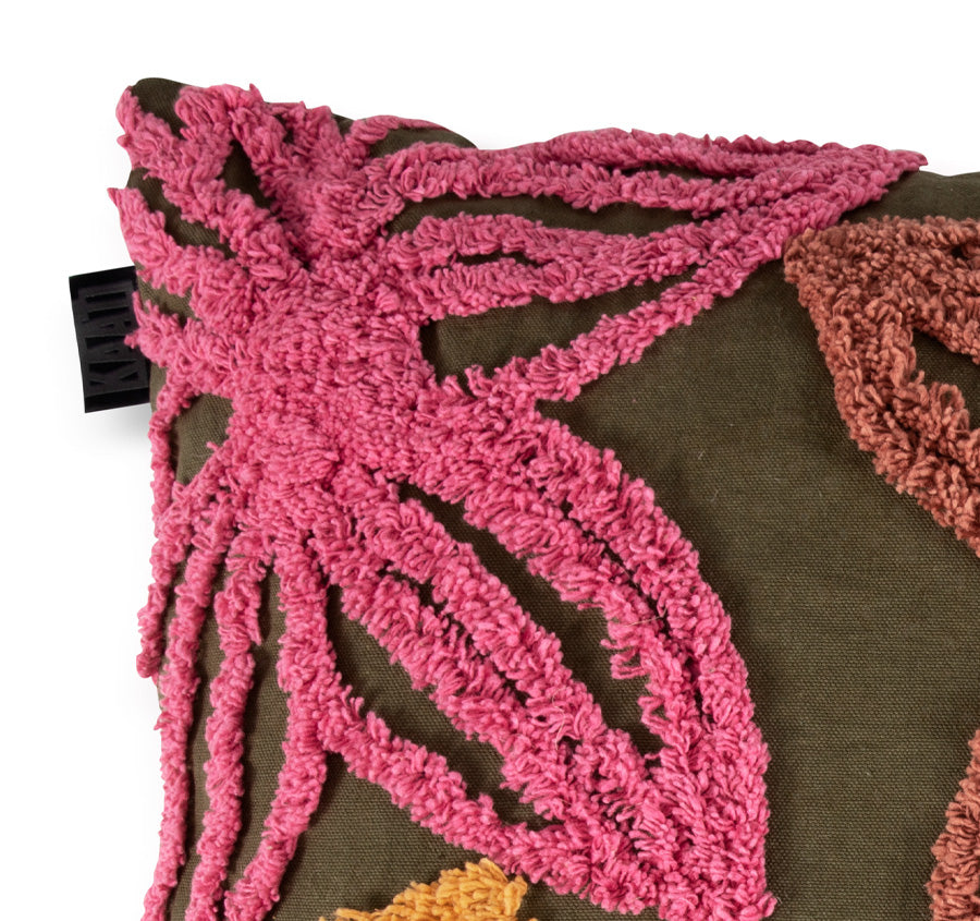 Posy 45x45cm Filled Cushion Olive Green