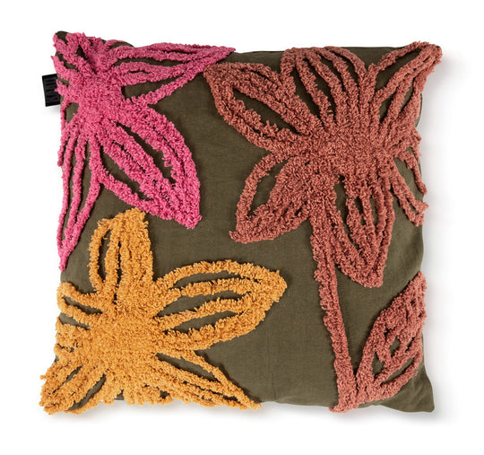 Posy 45x45cm Filled Cushion Olive Green
