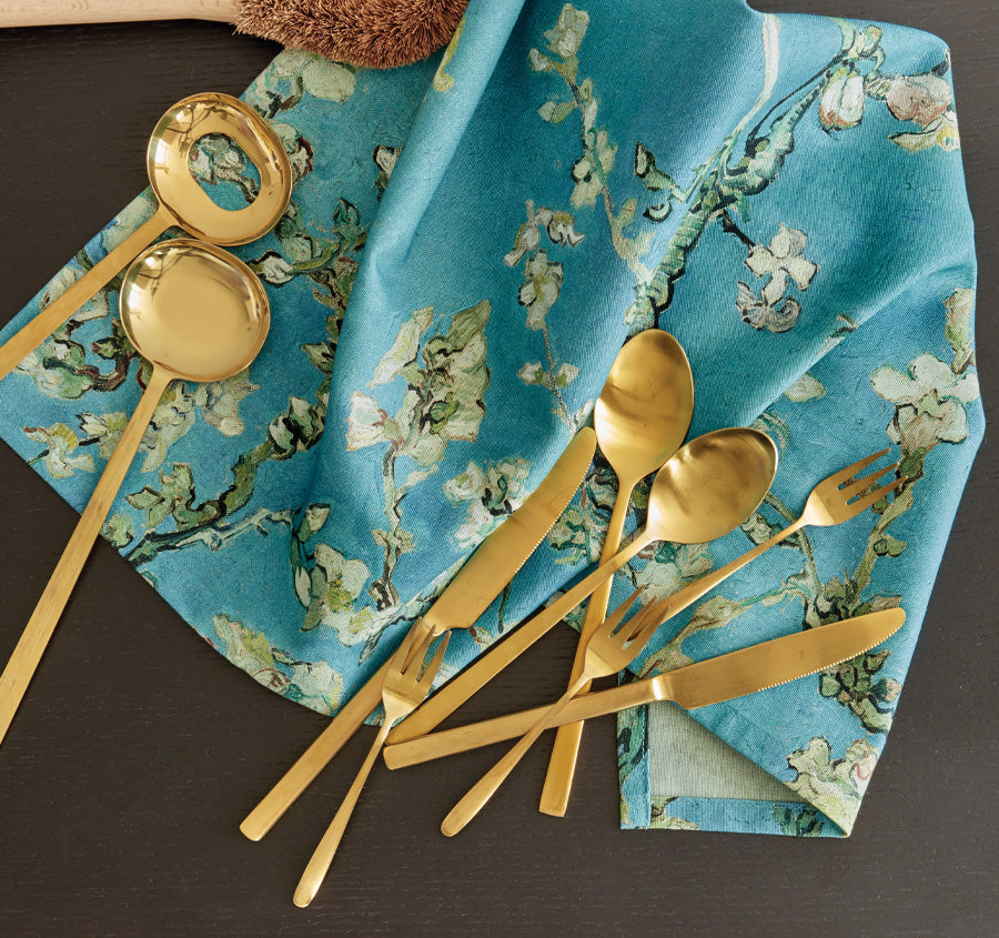 Blossom Tea Towel Blue