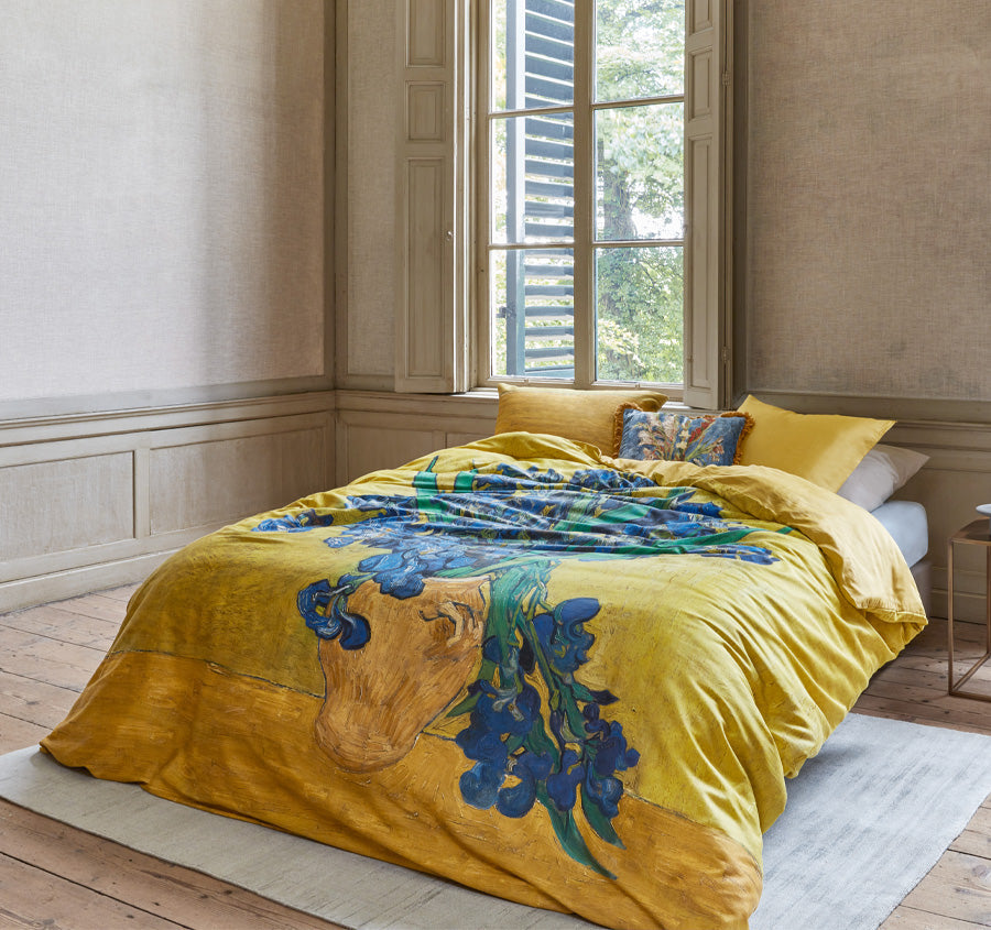 Irises Quilt Cover Set Range Yellow