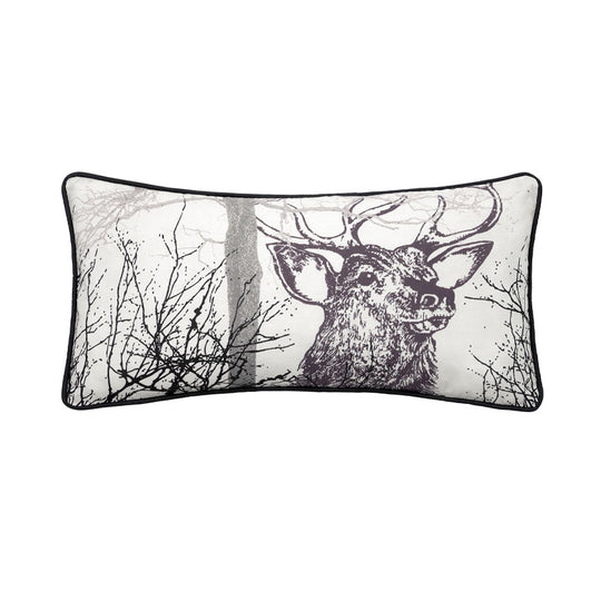 Alpine Stag 30x60cm Filled Cushion Taupe