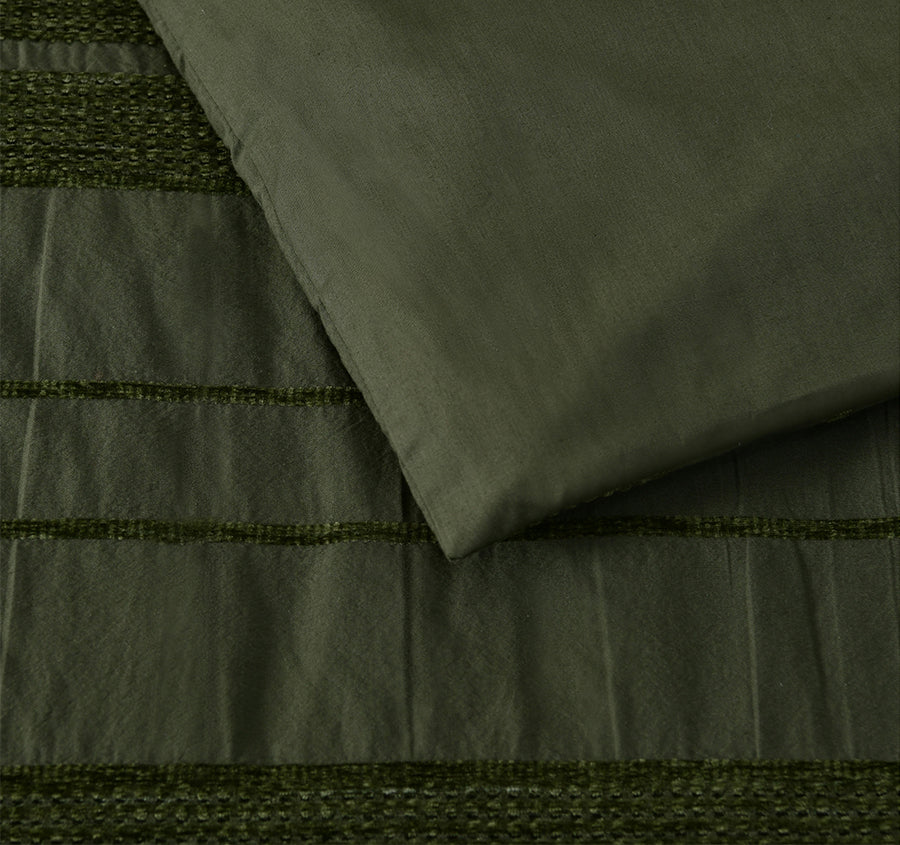 Avery Quilt Cover Set Range Forest Green