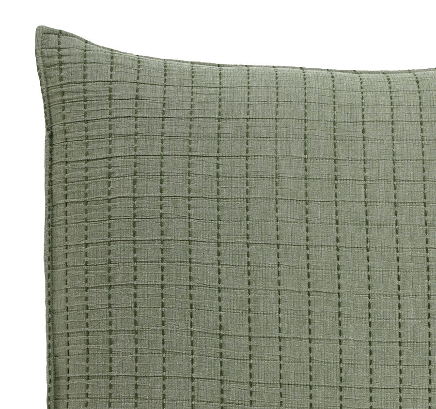 Bari European Pillowcase Green