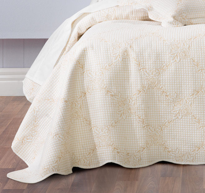 Belle Bedspread Range Ecru