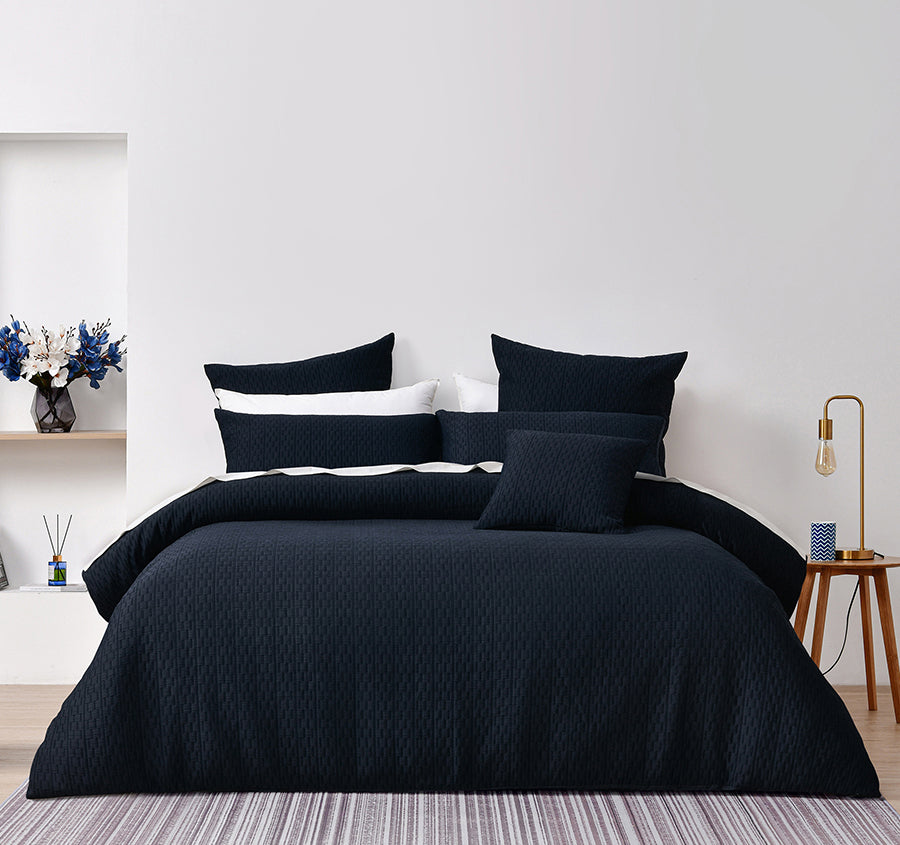 Burleigh Quilt Cover Set Range Ink