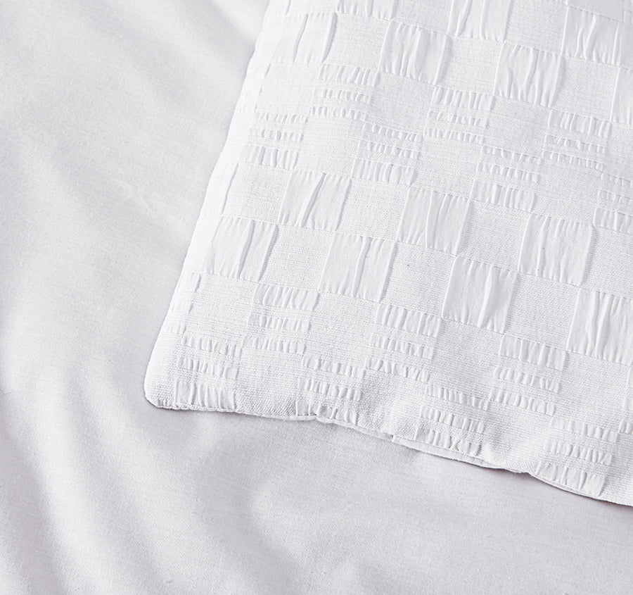 Cosmo Quilt Cover Set Range White