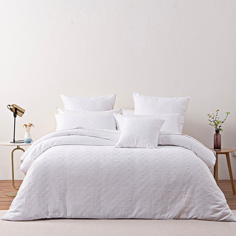 Cosmo Quilt Cover Set Range White Manchester Warehouse