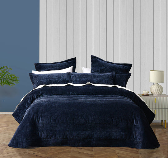 Cyrano Coverlet Set Range Indigo