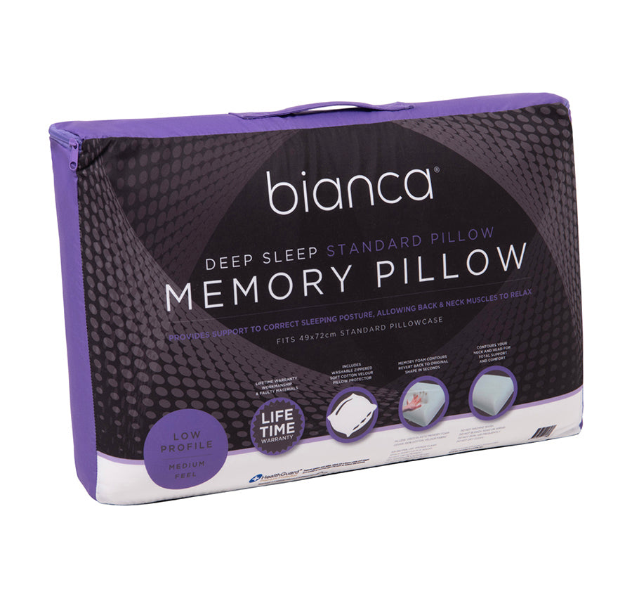 Deep Sleep Low Profile Memory Foam Pillow
