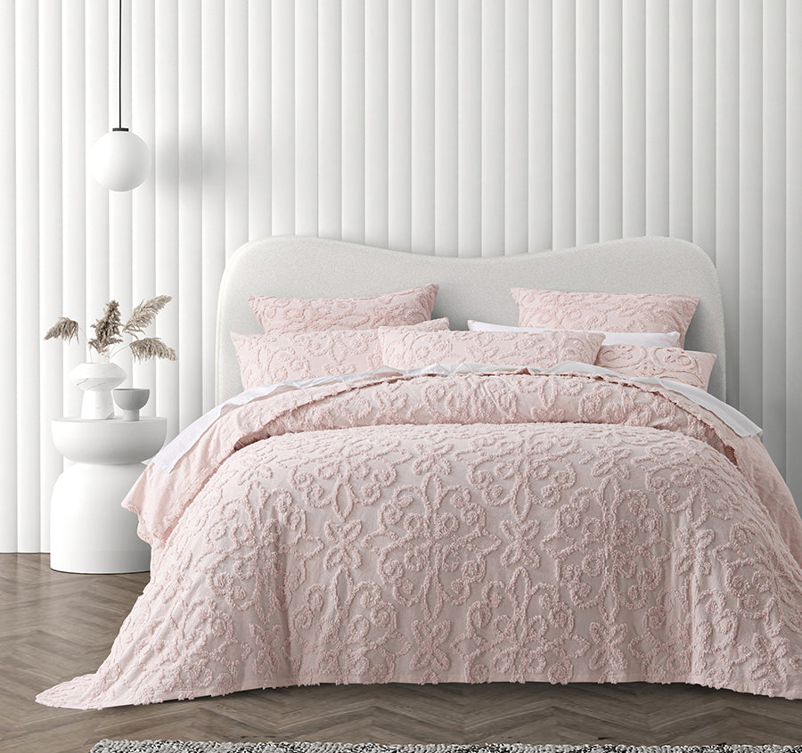 Ella Bedspread Set Range Blush