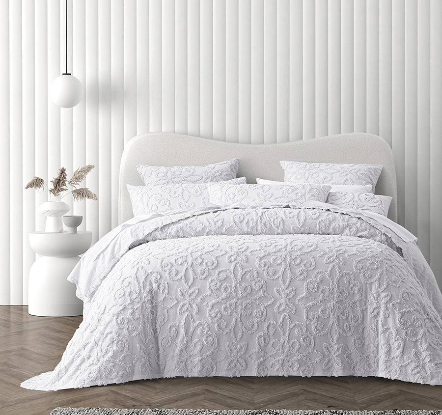 Ella Bedspread Set Range White