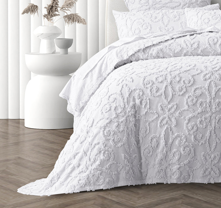 Ella Bedspread Set Range White