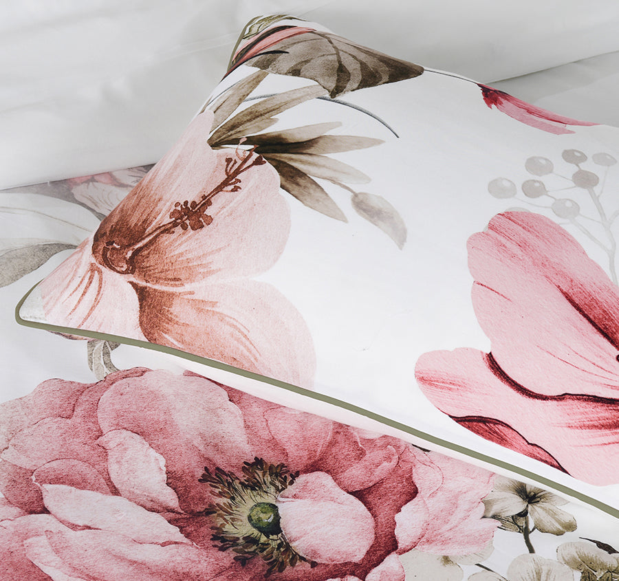 Eliana Quilt Cover Set Range White