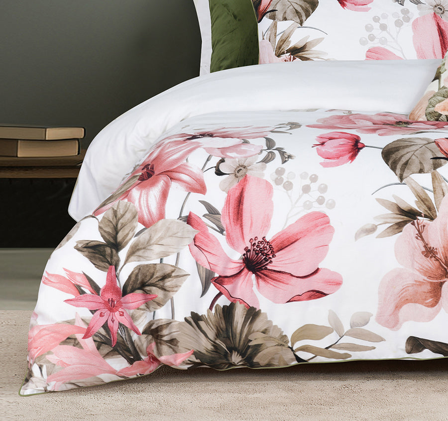 Eliana Quilt Cover Set Range White