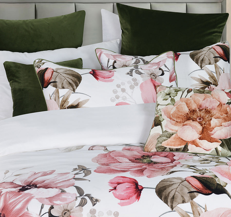 Eliana Quilt Cover Set Range White