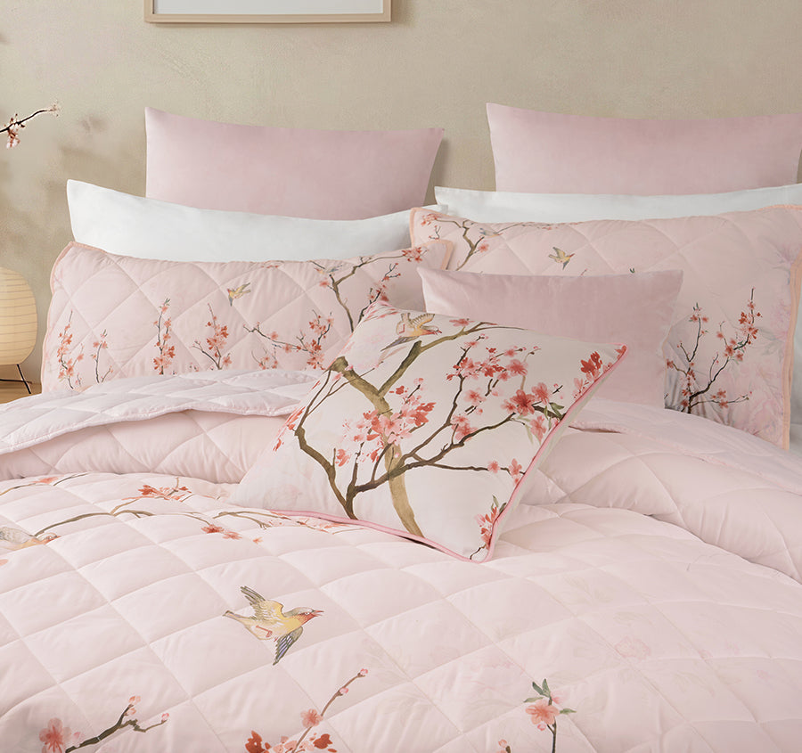 Evelyn 43x43cm Filled Cushion Blush