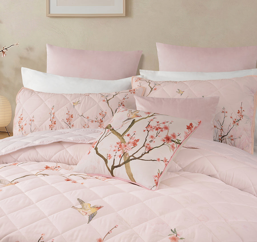 Evelyn Bedspread Set Range Blush