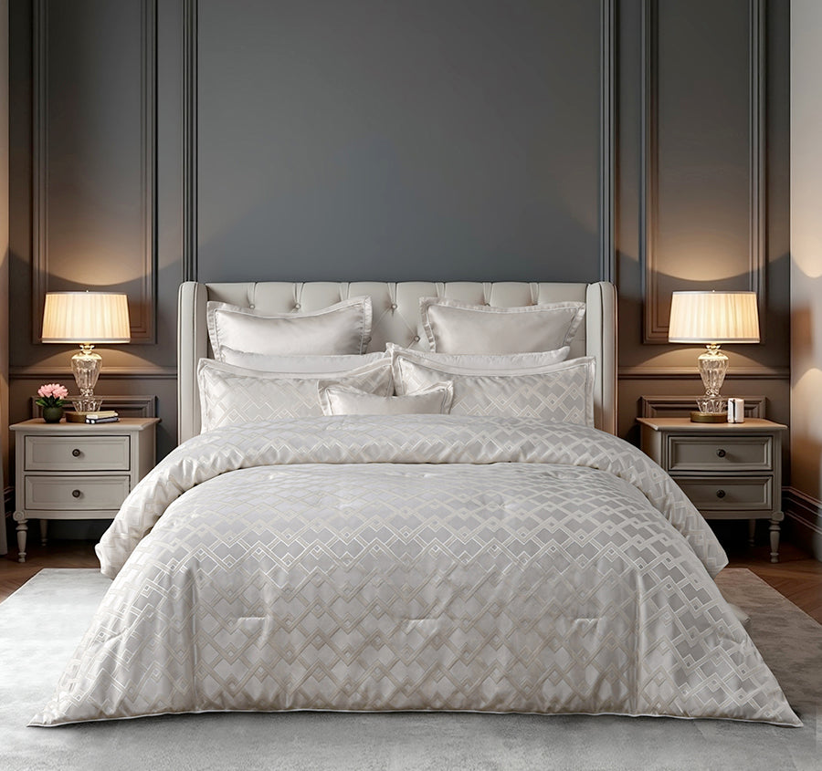 Firenze 6 Piece Comforter Set Range Pearl White