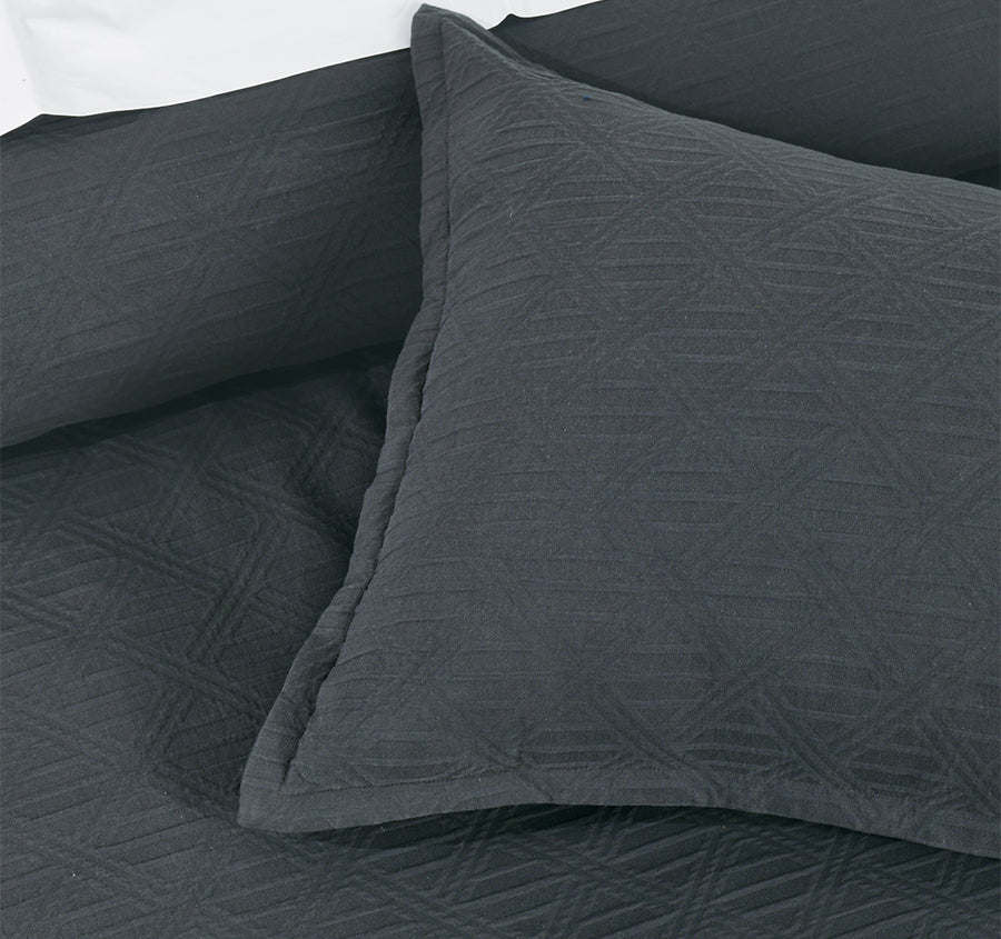 Hallston Quilt Cover Set Range Charcoal