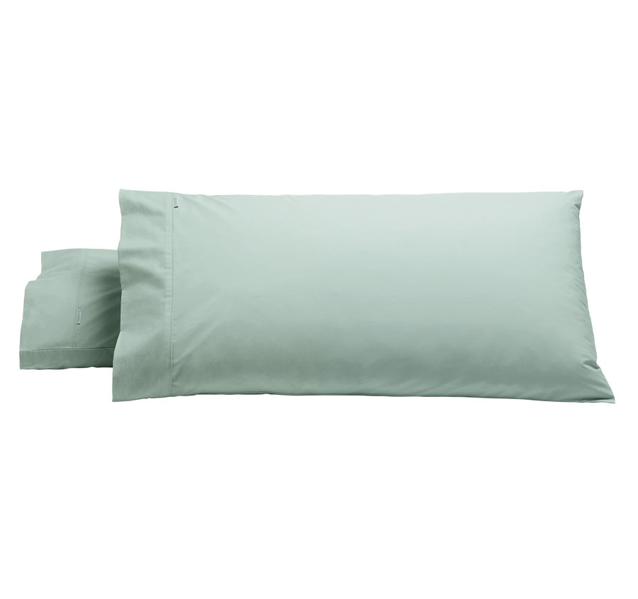 Heston 300THC Cotton Percale King Pillowcase Pair Sage