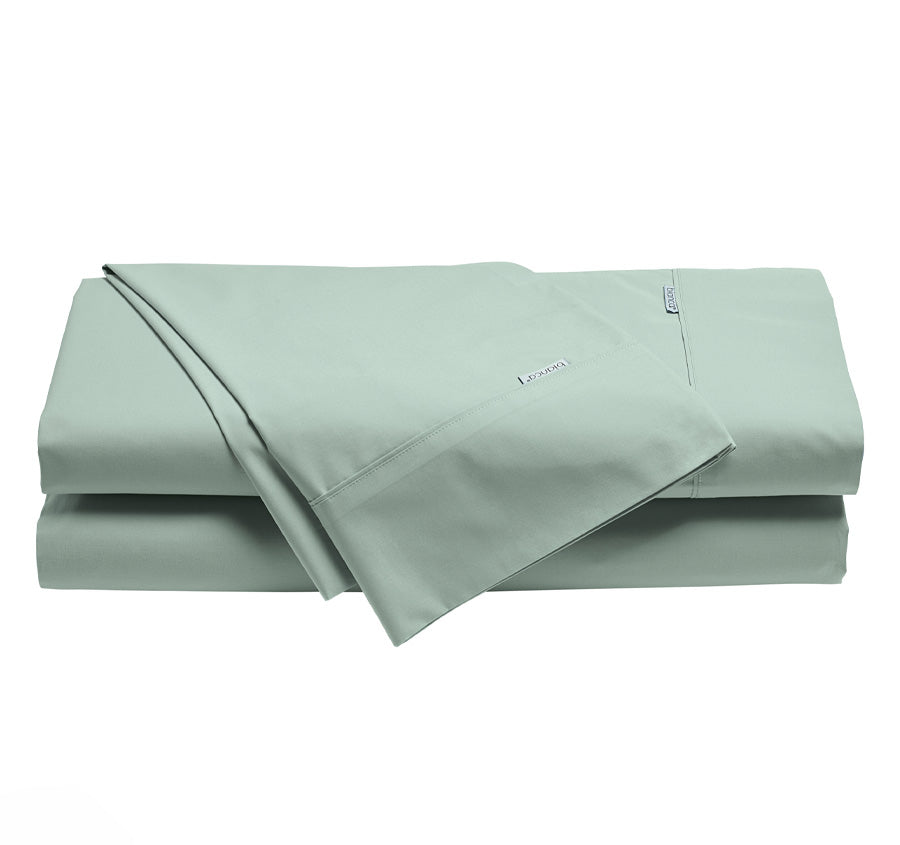 Heston 300THC Cotton Percale Mega Sheet Set Range Sage