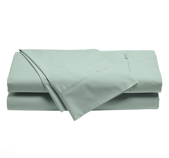 Heston 300THC Cotton Percale Mega Sheet Set Range Sage
