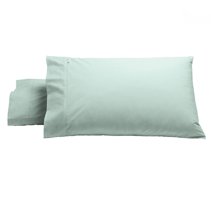 Heston 300THC Cotton Percale Standard Pillowcase Pair Sage
