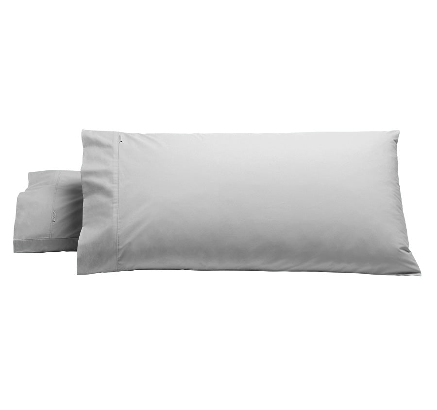 Heston 300THC Cotton Percale King Pillowcase Pair Silver