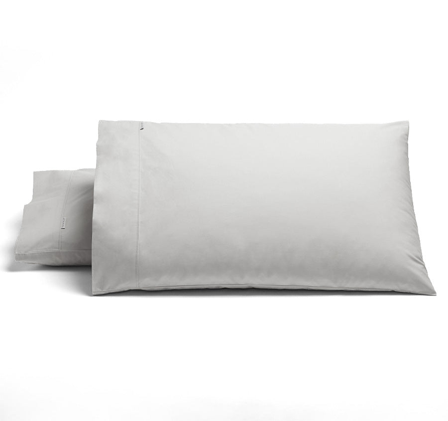 Heston 300THC Cotton Percale Standard Pillowcase Pair Silver