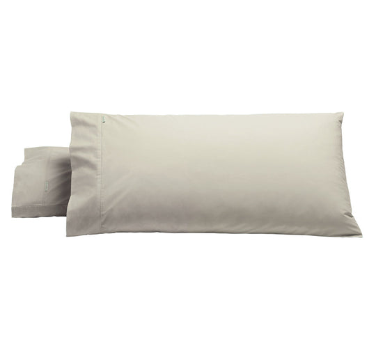 Heston 300THC Cotton Percale King Pillowcase Pair Stone
