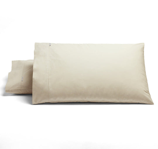 Heston 300THC Cotton Percale Standard Pillowcase Pair Stone
