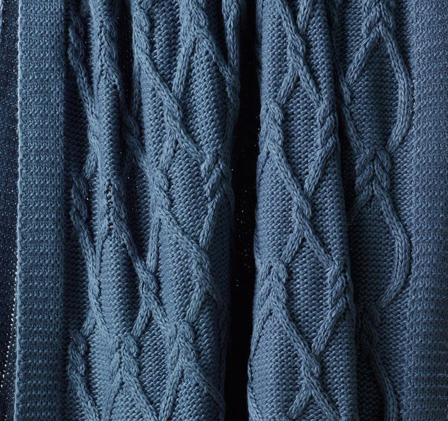 Johnson 130x160cm Throw Rug Denim