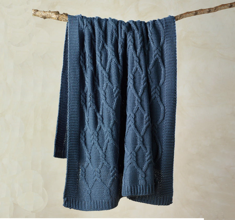 Johnson 130x160cm Throw Rug Denim