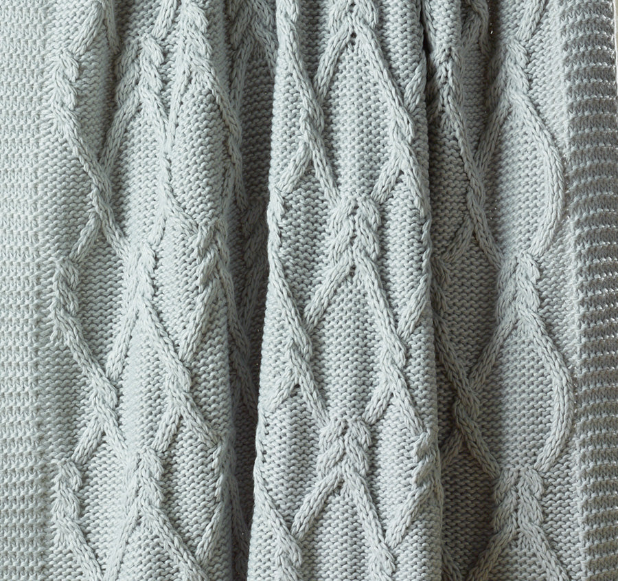 Johnson 130x160cm Throw Rug Silver